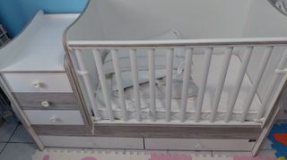 Πολυμορφικό κρεβάτι Lorelli® Maxi Plus White/Artwood-thumb-2