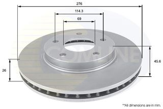 Δισκόπλακα Comline COMLINE ADC0381V