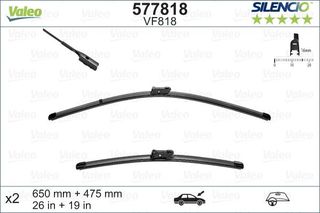 Μάκτρο καθαριστήρα SILENCIO FLAT BLADE SET VALEO 577818