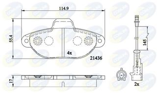 Σετ τακάκια, δισκόφρενα Comline COMLINE CBP22200