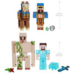 Minecraft set 2 figures assorted 8cm-thumb-3