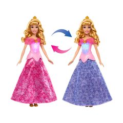 Mattel Disney Princess: Aurora Pink to Blue Dress - Transforming Dress (JLK24)