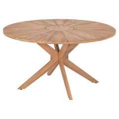 ΤΡΑΠΕΖΙ ΤΡΑΠΕΖΑΡΙΑΣ ΣΤΡΟΓΓΥΛΟ CORTEN HM6443 ΞΥΛΟ ΑΚΑΚΙΑΣ ΣΕ ΦΥΣΙΚΟ Φ140x76Υεκ.