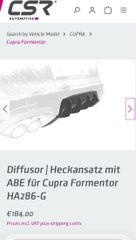 CSR diffuser για Cupra Formentor