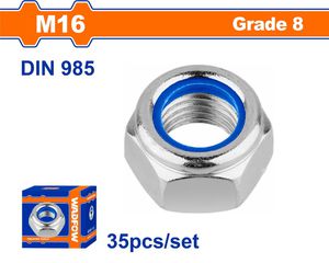 Wadfow WMV6516A Παξιμάδι Ασφαλείας για Βίδα M16mm 35τμχ DIN 985