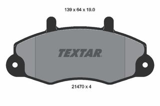Σετ τακάκια, δισκόφρενα TEXTAR 2147001