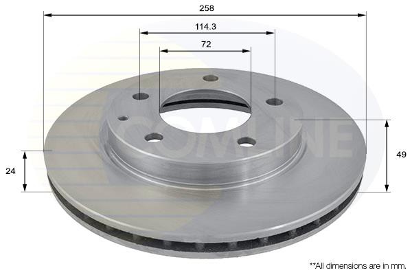 Δισκόπλακα Comline COMLINE ADC0416V