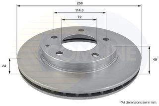 Δισκόπλακα Comline COMLINE ADC0416V