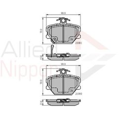 Σετ τακάκια, δισκόφρενα ANL Braking COMLINE ADB31019