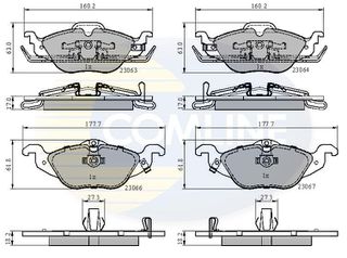 Σετ τακάκια, δισκόφρενα Comline COMLINE CBP3584