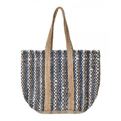 Ble Γυναικεία Τσάντα Θαλάσσης Γιούτα Blue 31X40X31 SS '26