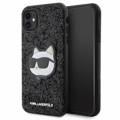 Karl Lagerfeld KLHCN61G2CPK iPhone 11 / Xr 6.1" black/black hardcase Glitter Choupette Patch
