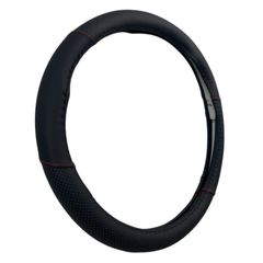 Δερμάτινο κάλυμμα τιμονιού 38 cm - Black - carbon με κόκκινες ραφές - 1 τμχ.-thumb-2