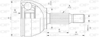 Σετ άρθρωσης, άξονας μετάδ. κίν. OPEN PARTS CVJ565410