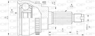 Σετ άρθρωσης, άξονας μετάδ. κίν. OPEN PARTS CVJ564810