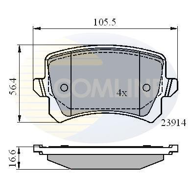 Σετ τακάκια, δισκόφρενα Comline COMLINE CBP01712