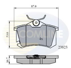 Σετ τακάκια, δισκόφρενα Comline COMLINE CBP01761