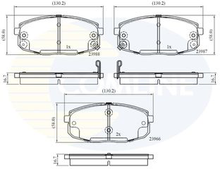 Σετ τακάκια, δισκόφρενα Comline COMLINE CBP31798