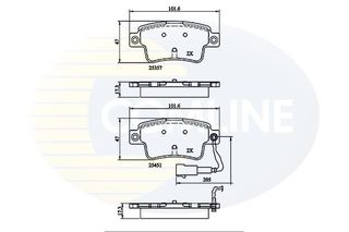 Σετ τακάκια, δισκόφρενα Comline COMLINE CBP21528