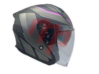 ΚΡΑΝΟΣ ΑΝΟΙΧΤΟ OPEN FACE FSD 620 ΑΝΟΙΚΤΟ ΕΣΩΤ ΖΕΛΑΤ ΣΧΕΔΙΟ ΜΑΤ ΜΑΥΡΟ ΓΚΡΙ ΦΟΥΞΙΑ 22.06