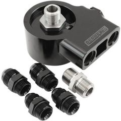 Aeroflow Subaru EJ Sandwich & Oil Thermostat Adapter M20 Filter Thread With 2 x -10 ORB ports, 1/8" NPT Port