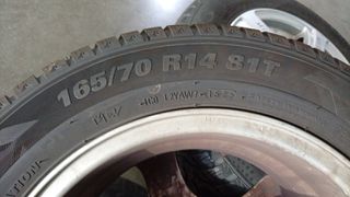 ζαντολάστιχα αλουμινίου ελαστικό165/70R14 ζάντα 14X5.5-thumb-2