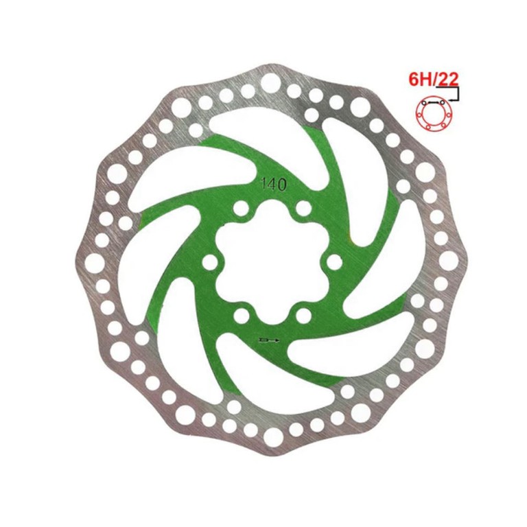 Δισκόπλακα | eWheel | 6 Bolt | 140mm | Πράσινη