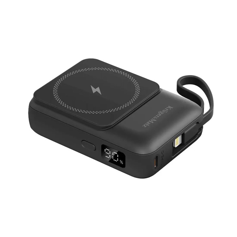Μαγνητικό Ασύρματο Powerbank Kruger+Matz 10000mAh Συμβατό με MagSafe (Μαύρο)