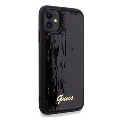 Guess Sequin Script Metal case for iPhone 11 / Xr - black-thumb-3