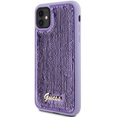 Guess Sequin Script Metal case for iPhone 11 / Xr - purple-thumb-1