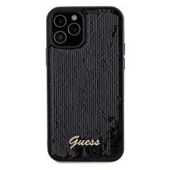 Guess Sequin Script Metal case for iPhone 12/12 Pro - black-thumb-2
