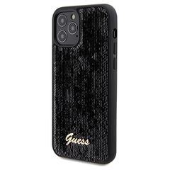 Guess Sequin Script Metal case for iPhone 12/12 Pro - black-thumb-1