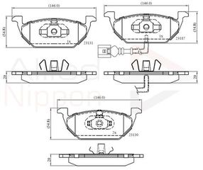ΤΑΚΑΚΙΑ COMLINE ADB1851 | OEM 1J0698151D, 1J0698151E, 1J0698151F, 1J0698151G, 1K0698151A, 1K0698151D, 1K0698151F, 1K069…