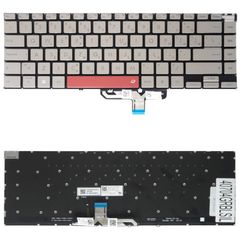 Πληκτρολόγιο Ελληνικό - Greek Laptop Keyboard για Asus Zenbook 14X UX5400 UX5400ZF UX5400E UX5400EA UX5400EG UX5401EA-OLED-KN511T 4602GE00 DJ1TI12 0KN1-DJ2UK12 0KNB0-4605GR00 ASM20N3 GR No Frame Backl