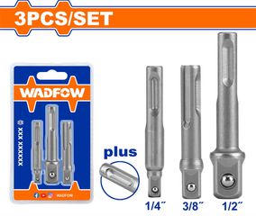 Wadfow WSV4K02 Σετ Ανταπτορες Sds-plus 1/4" 3/8" 1/2" 3τεμ
