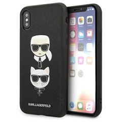 Karl Lagerfeld Saffiano Karl Head case for iPhone XS Max - black
