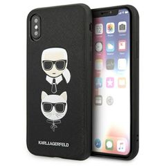 Karl Lagerfeld Saffiano Karl Head case for iPhone X/XS - black