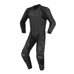 STRADALE GP 1PC LEATHER SUIT RICHA BLACK/BLACK