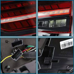 Πισινά Φανάρια Set Για Vw Golf VII 7 & 7.5 11-19 Led Bar Dynamic Facelift 7.5 GTIR Look ΚόκκινοΦιμέ VLand-thumb-3