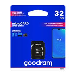 GOODRAM microCARD 32GB Class 10 UHS-I Κάρτα Μνήμης MicroSDHC με Αντάπτορα (M1AA)