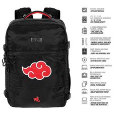 Naruto Shippuden Clouds backpack 49cm-thumb-1