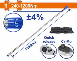 Wadfow WWQ9D41 Δυναμόκλειδο 1" 1393mm / 240-1200Nm