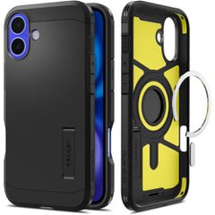 Spigen Tough Armor MagSafe case with stand for iPhone 16 - black