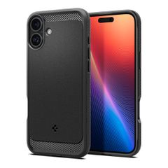 Spigen Rugged Armor MagSafe case for iPhone 16 - black-thumb-3