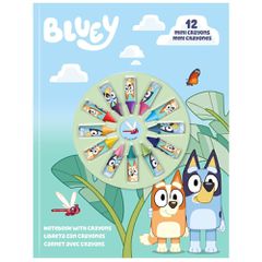 Bluey Notebook + 12 mini crayons