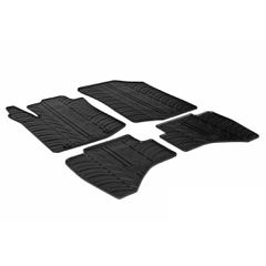Lampa - Πατάκια Αυτοκινήτου για Citroen C1/C1 Airscape 3/5 doors 2014 > 03/2021, Peugeot 108/108 Top! 3/5 doors 06/2014 > 03/2021, Toyota Aygo 2014 > 2021 από Λάστιχο σε Μαύρο Χρώμα με Κουμπώματα - Σε