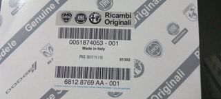 Φίλτρο Αέρα ALFA ROMEO 4C, 4C SPIDER; FIAT BRAVO, BRAVO II; LANCIA DELTA III Καινούργιο Γνήσιο , Ειδική Προσφορά !!! 51818275 , 51874054, 51793172, 51874053, 71765803, 51793166-thumb-1