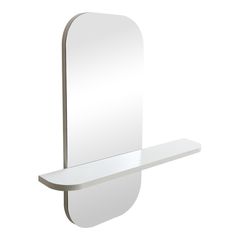 Καθρέπτης Lunaria pakoworld λευκό MDF 60x11.5x60εκ