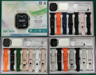 Σετ Smartwatch με 7 λουράκια και ακουστικά - T5000 Ultra3 - 260264 - Silver