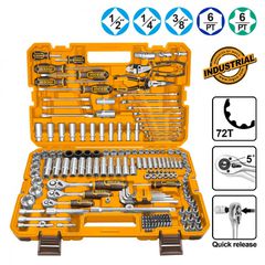 HKTHP51828 Σετ Εργαλεία Χειρός & Καρυδάκια 1/4"-1/2" - 182 Τεμαχίων - ΣΥΛΛΟΓΕΣ ΕΡΓΑΛΕΙΩΝ ΧΕΙΡΟΣ - INGCO (#HKTHP51828)